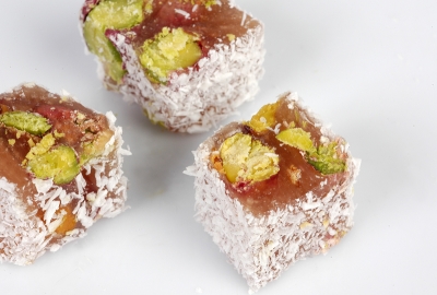 Antep Pistachio Turkish Delight With Coconut