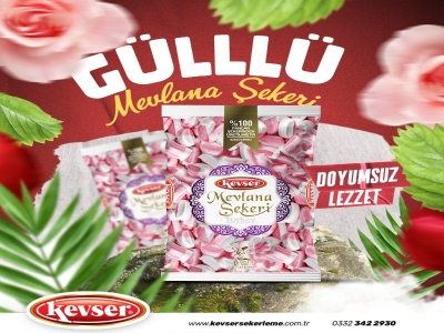 Gülün Zarafeti Şekerin Lezzeti Kevser'den Güllü Mevlana Şekeri