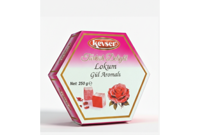 ROSE FLAVORED TURKISH DELIGHT 250 GR
